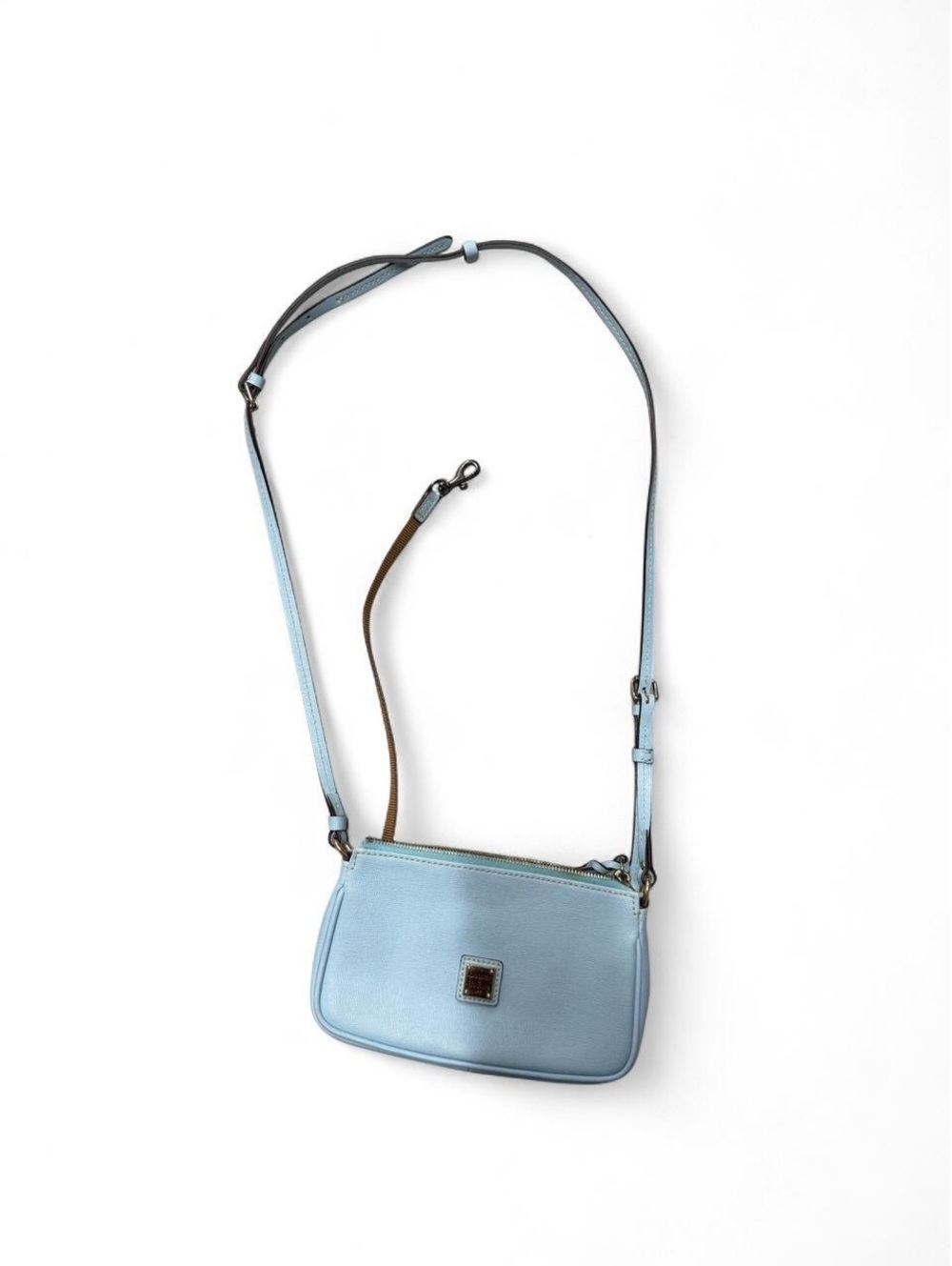 Light Blue Leather Shoulder Bag